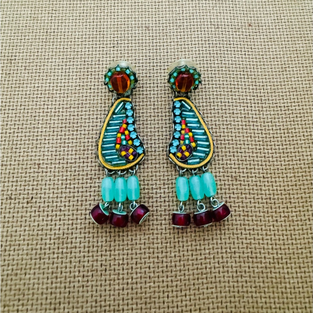 Colorful Festival Earrings artsy handmade jewelry for women